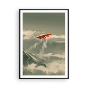 Poster in een zwarte lijst - Onverschrokken pionier - 70x100 cm