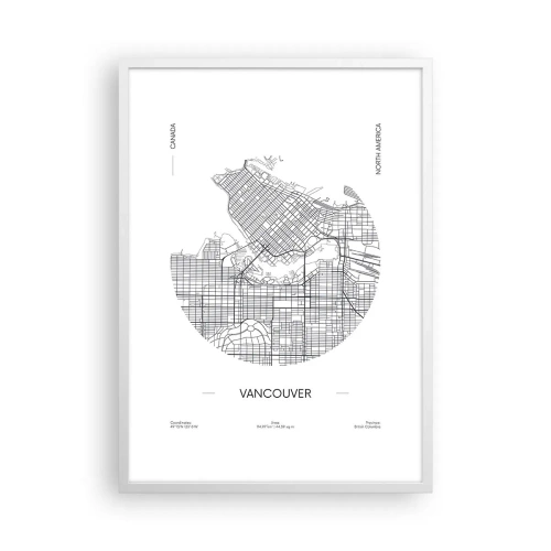 Poster in een witte lijst - Anatomie van Vancouver - 50x70 cm