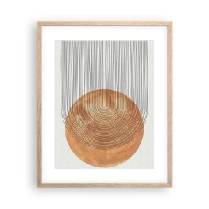 Een poster in een licht eiken lijst - Zonnige compositie - 40x50 cm