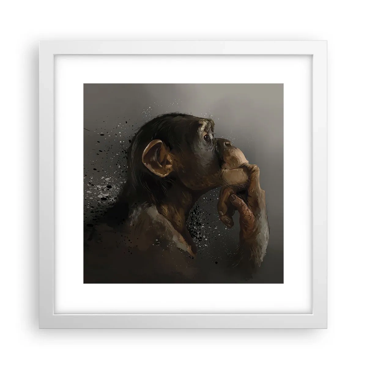 Poster in een witte lijst - Zeker een denker - 30x30 cm