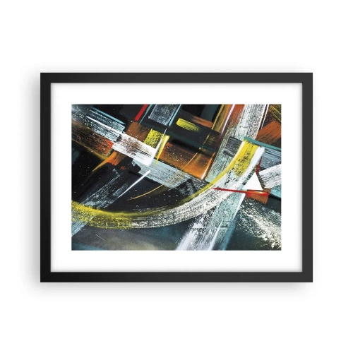 Poster in een zwarte lijst - De energie van beweging - 40x30 cm