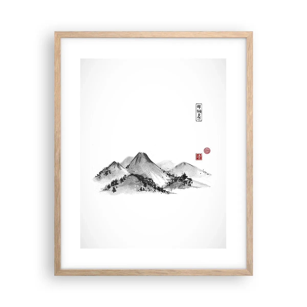 Een poster in een licht eiken lijst - Oneindige verte - 40x50 cm