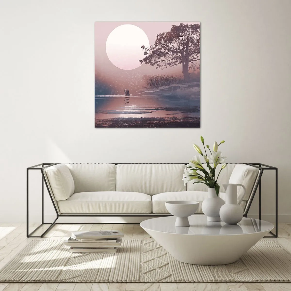 Schilderen op glas - nacht wonderen - 60x60 cm