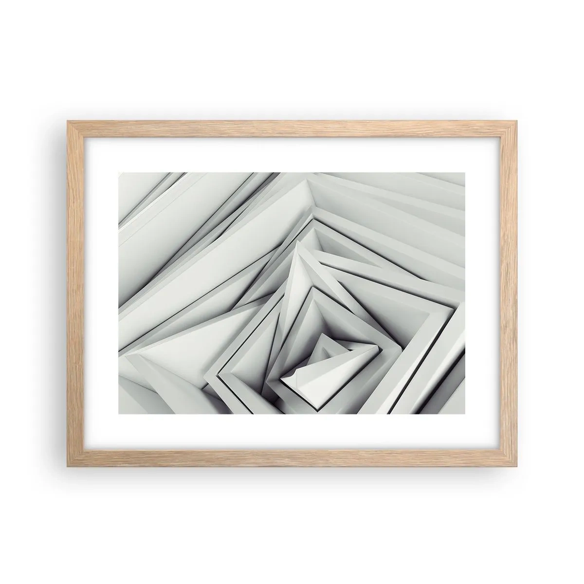 Een poster in een licht eiken lijst - Scherpe hoeken knoppen - 40x30 cm