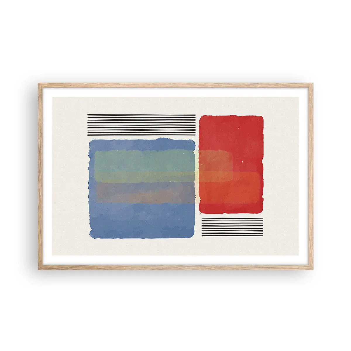 Een poster in een licht eiken lijst - De geest en de letter van de geometrie - 91x61 cm
