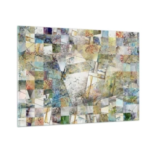 Schilderen op glas - Geometrische schuifeling - 100x70 cm