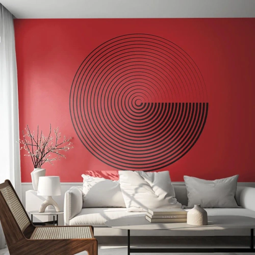 Fotobehang op maat Zelfklevend Deluxe Sticker - Circulaire beweging - Minimalisme, Wiel, Lijnen