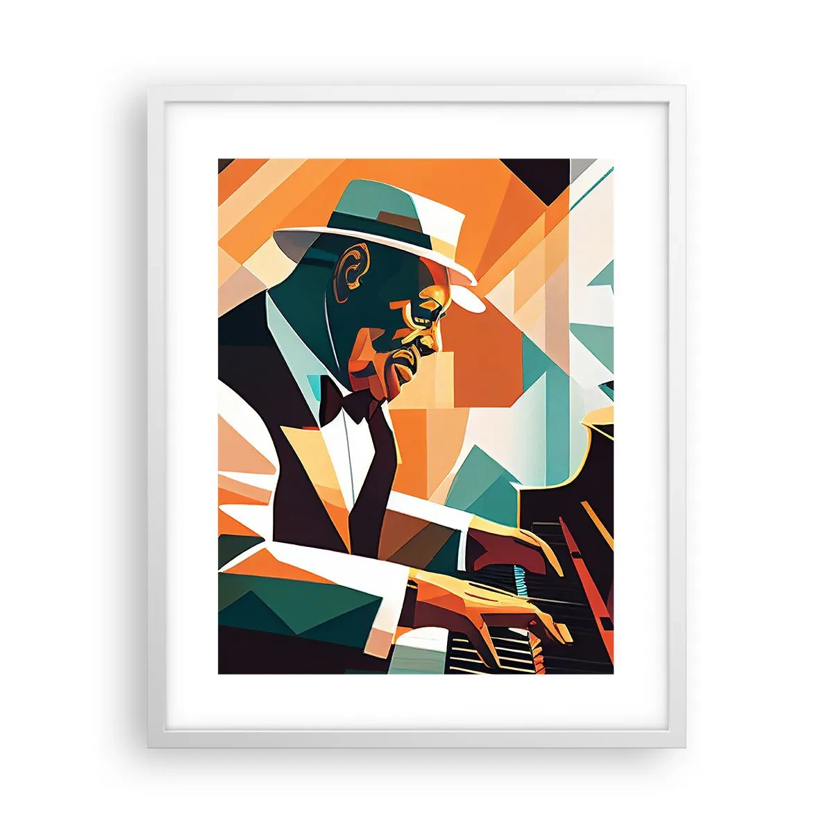 Poster in een witte lijst - Al die jazz - 40x50 cm