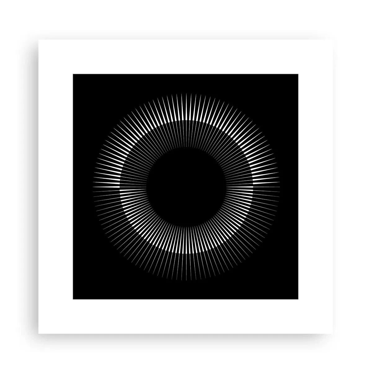 Poster - Zwarte zon - 30x30 cm