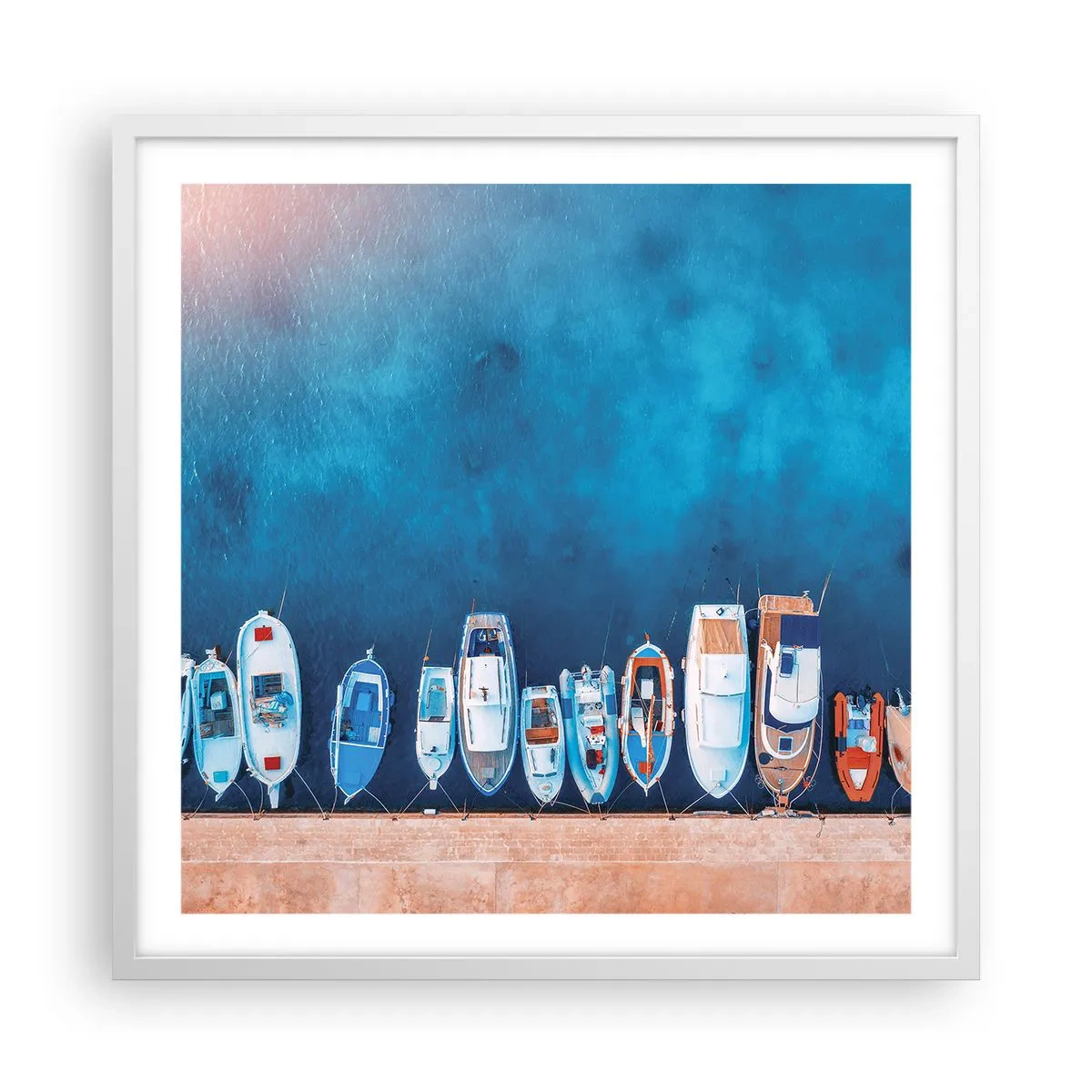 Poster in een witte lijst - In één rij - 60x60 cm