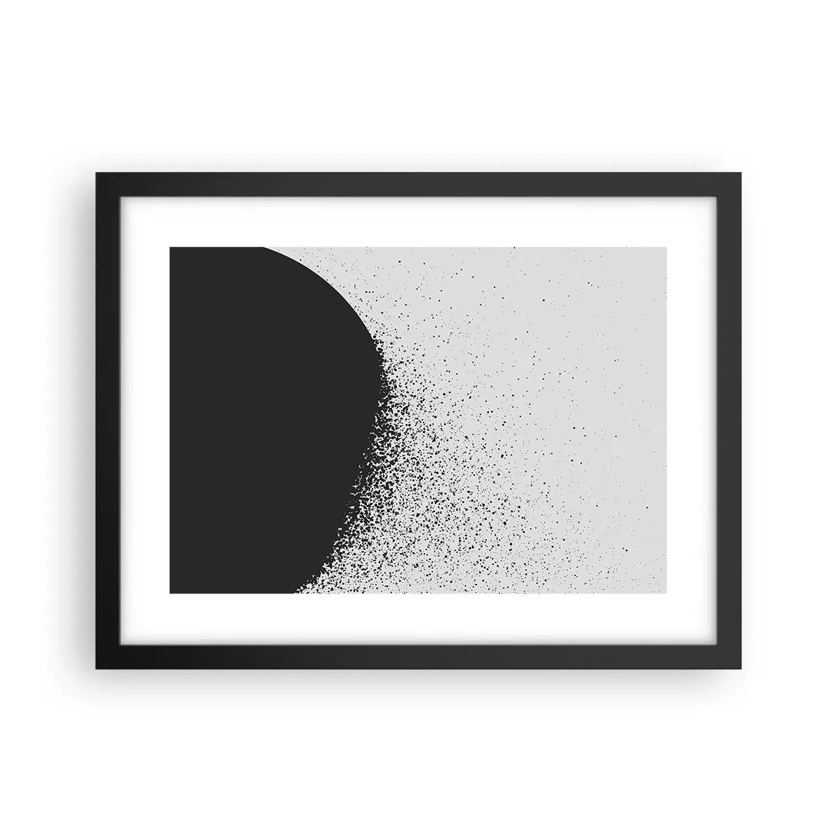 Poster in een zwarte lijst - Beweging van moleculen - 40x30 cm