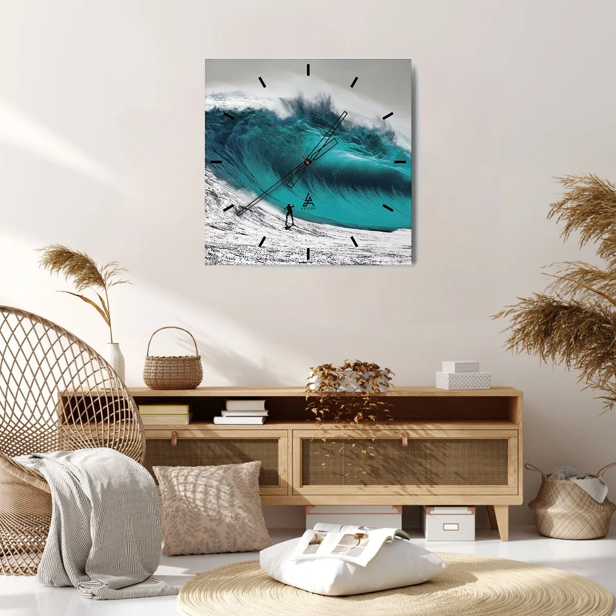 Wandklok - Klok - Uitdaging aanvaard - 40x40 cm