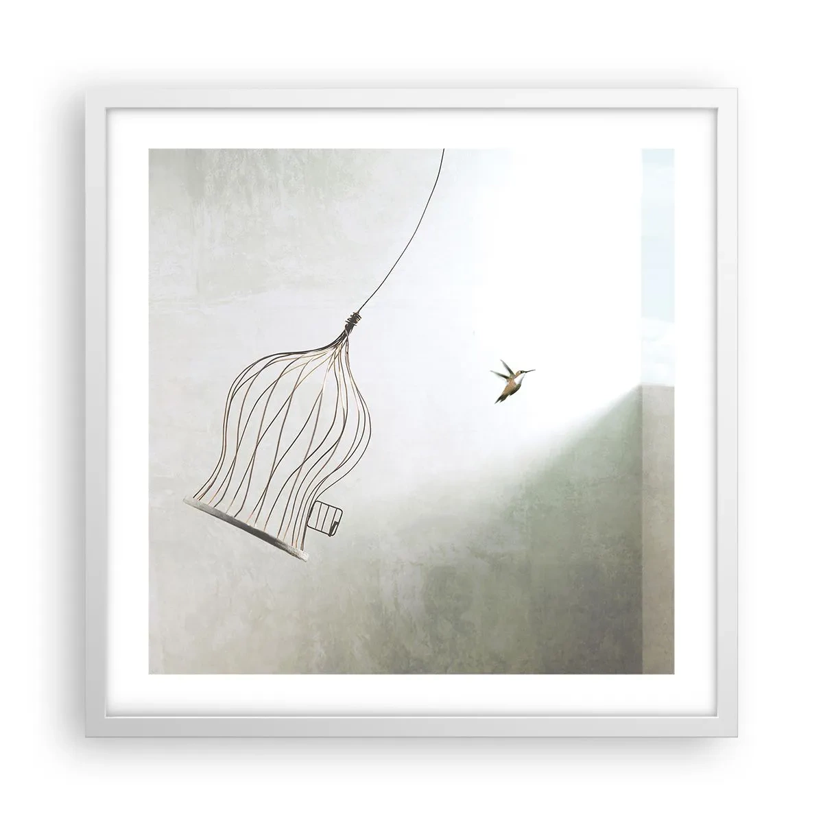 Poster in een witte lijst - In je element - 50x50 cm