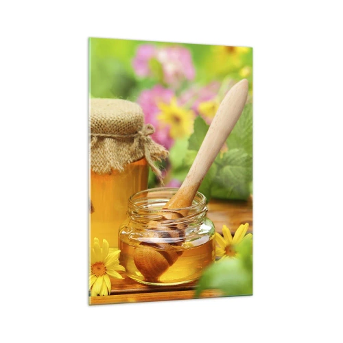 Schilderen op glas - Zoet en bloemig - 70x100 cm