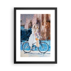 Poster in een zwarte lijst - Vreugde in de ochtend - 30x40 cm