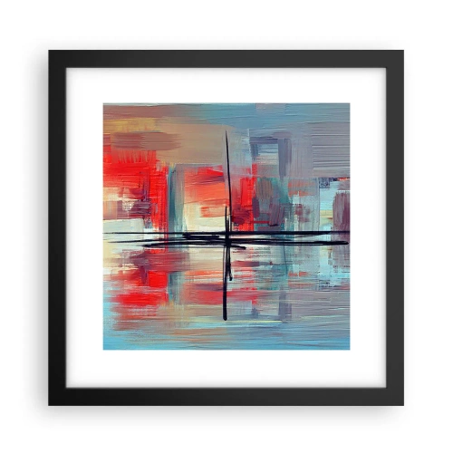 Poster in een zwarte lijst - Een landschap in een onbekende dimensie - 30x30 cm