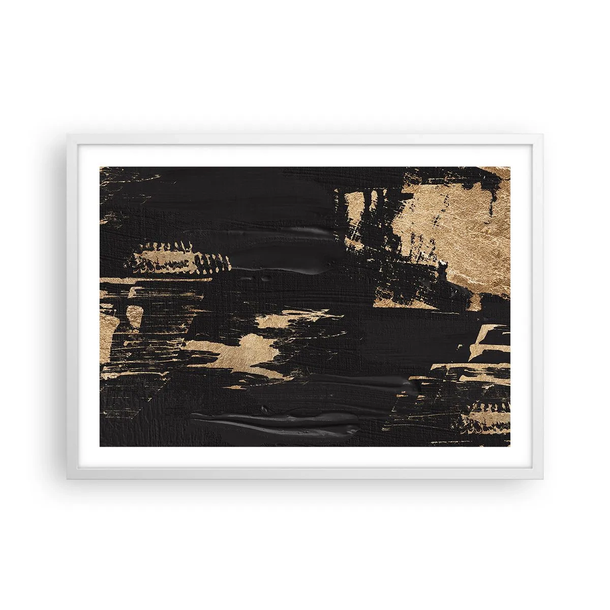 Poster in een witte lijst - Spoor van aanraking - 70x50 cm