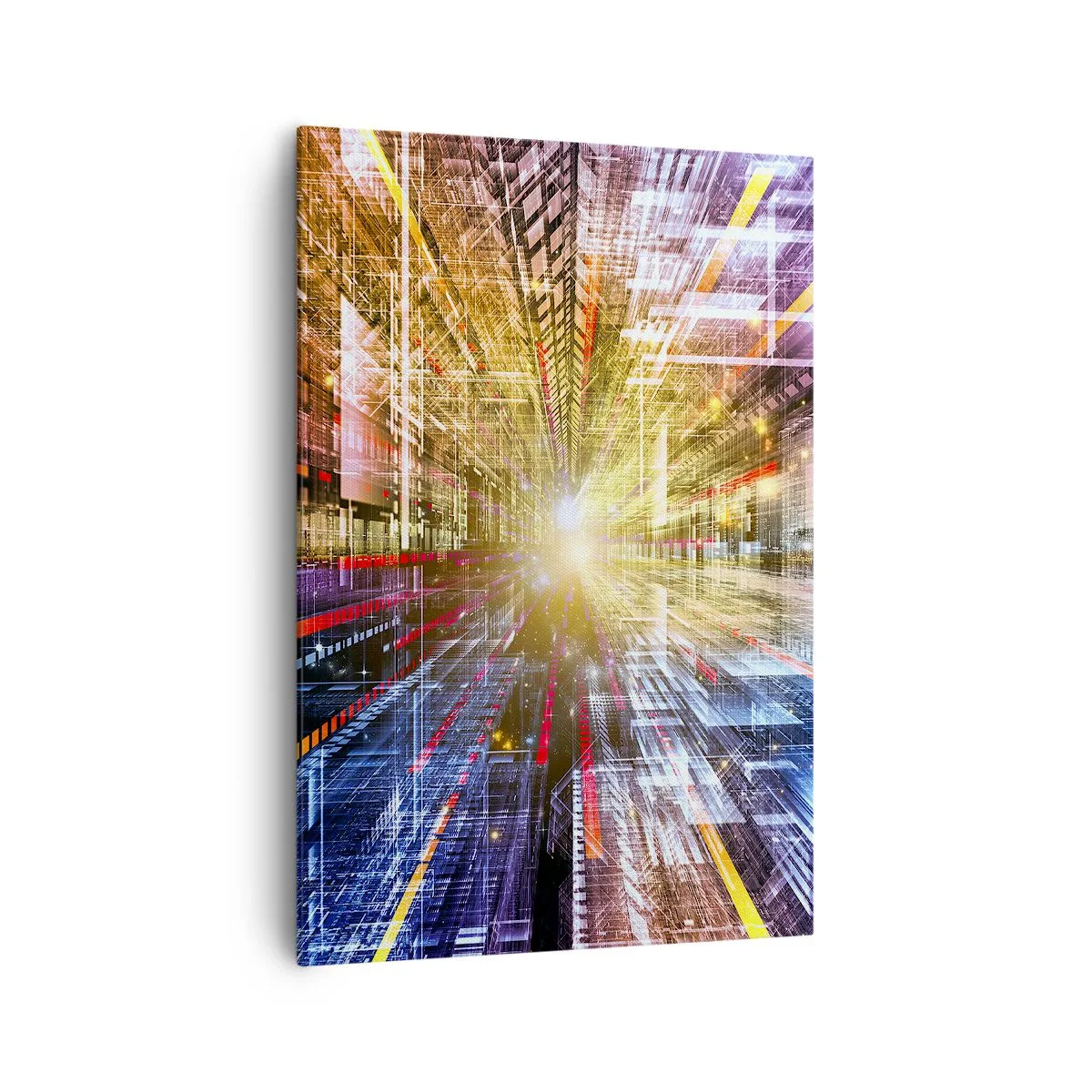 Schilderen op canvas - Lichtgevende gang - 70x100 cm