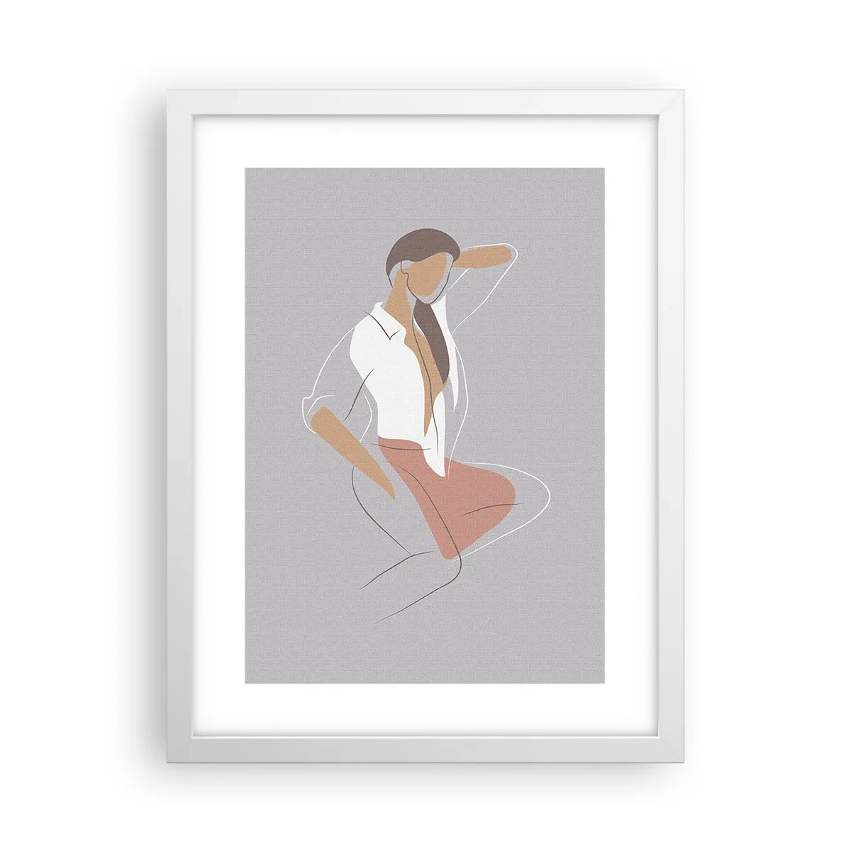 Poster in een witte lijst - Omtrek van gracieusheid - 30x40 cm