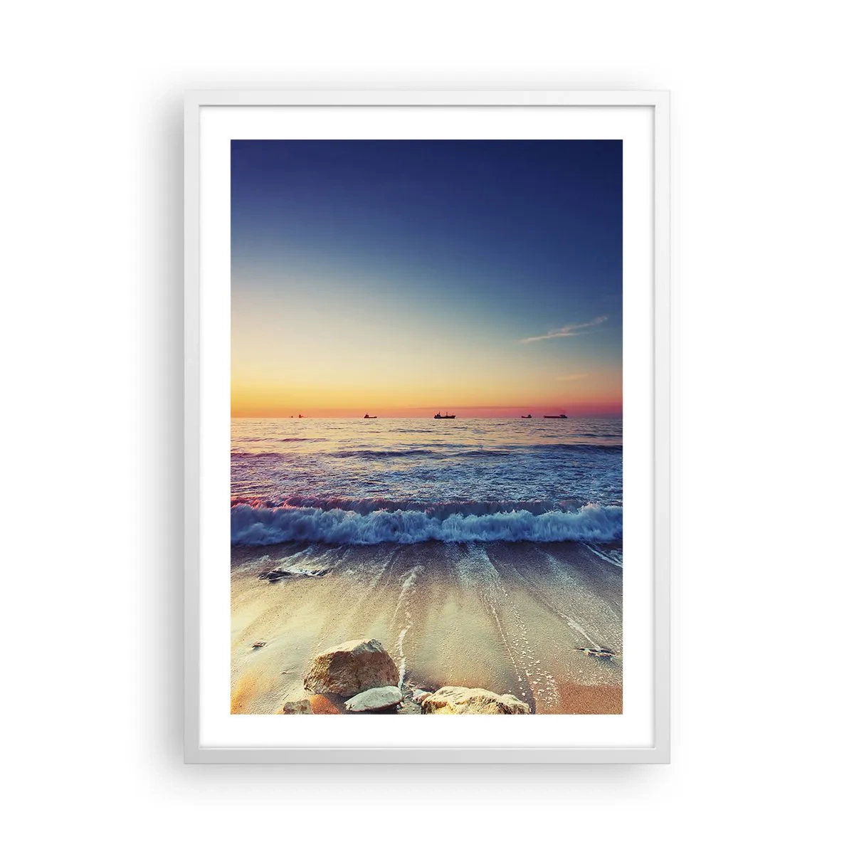 Poster in een witte lijst - Hoe zit het met de horizon? - 50x70 cm