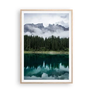 Een poster in een licht eiken lijst - Stil, stil, laten we het drinkwater niet wakker maken... - 70x100 cm