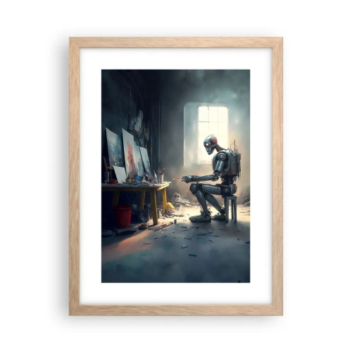 Een poster in een licht eiken lijst - De scheppingsdaad - 30x40 cm