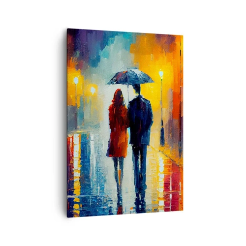 Schilderen op canvas - Samen – een kleurrijke nacht - 70x100 cm