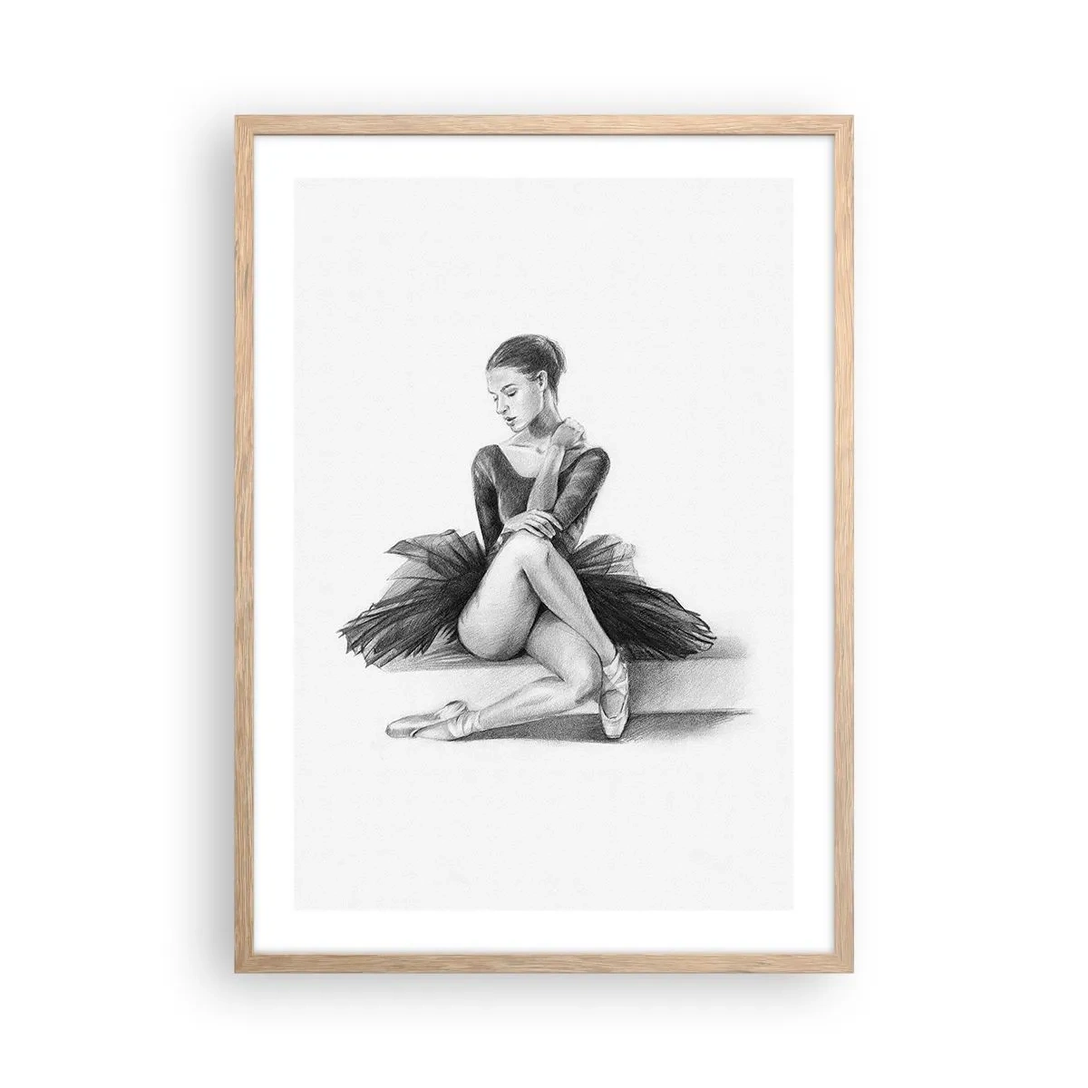 Een poster in een licht eiken lijst - Betoverd door de dans - 50x70 cm