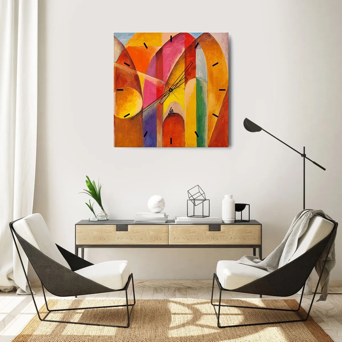 Wandklok - Klok - Kathedraal van de zon - 30x30 cm