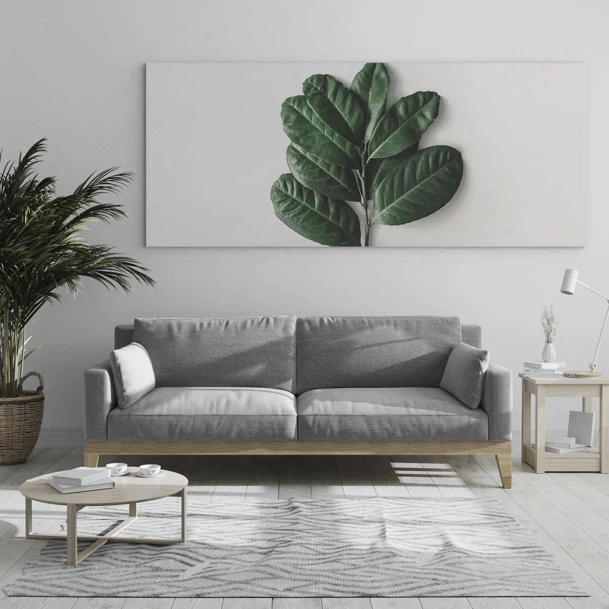 Schilderen op glas - Een tekening van de pure natuur - 160x50 cm