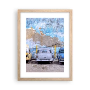 Een poster in een licht eiken lijst - Veteranenbijeenkomst - 30x40 cm