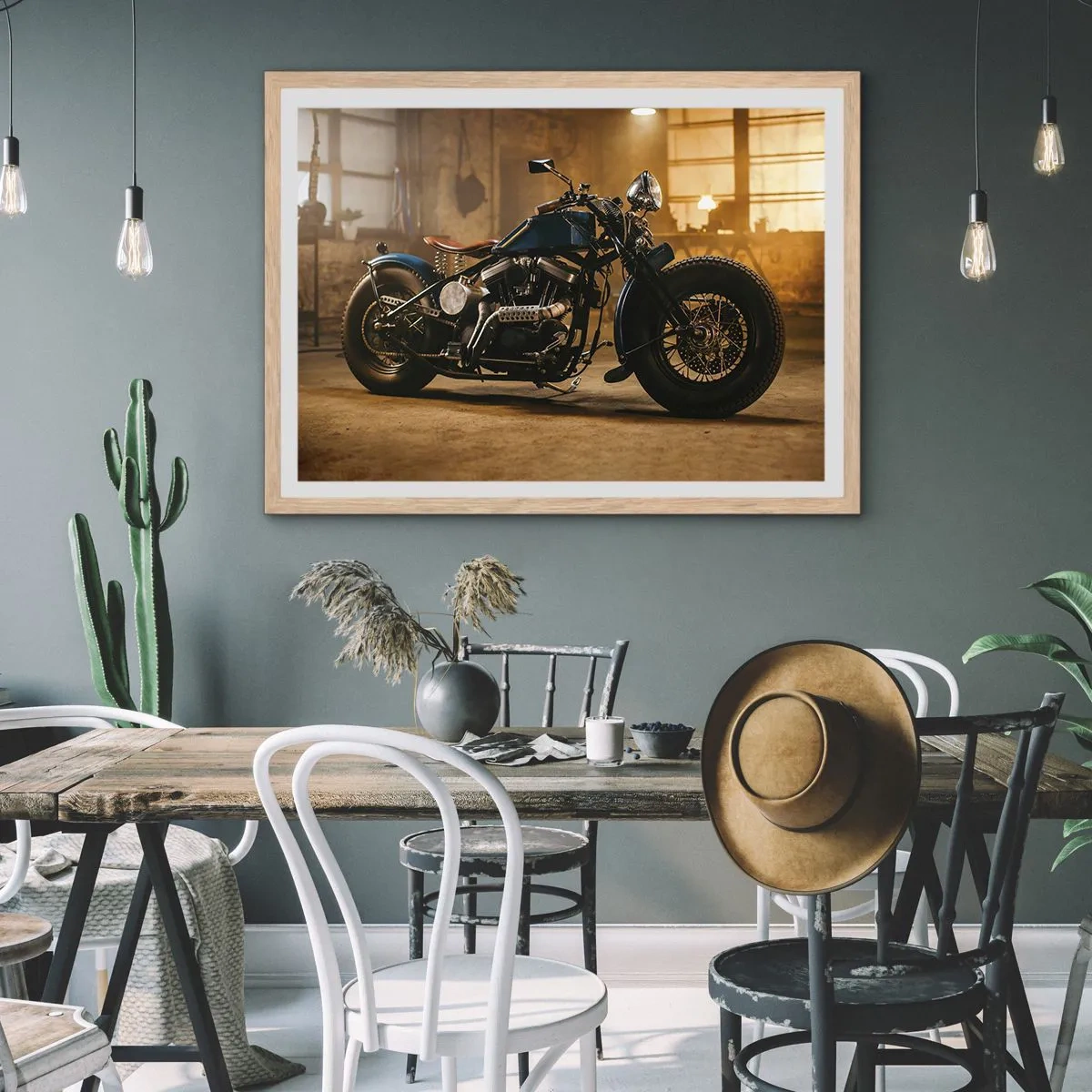 Een poster in een licht eiken lijst - Ik kan alles - 50x40 cm