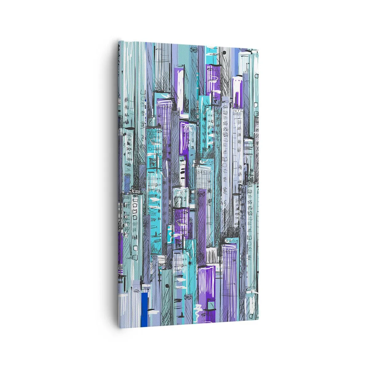 Schilderen op canvas - Blauwachtig van de hemel - 55x100 cm