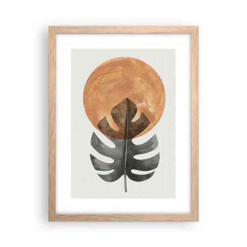 Een poster in een licht eiken lijst - Altijd de zon - 30x40 cm