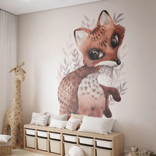 Zelfklevend Fotobehang Deluxe Sticker - Houd er gewoon van - Voor kinderen, Vos, Sprookje - 100x70 cm