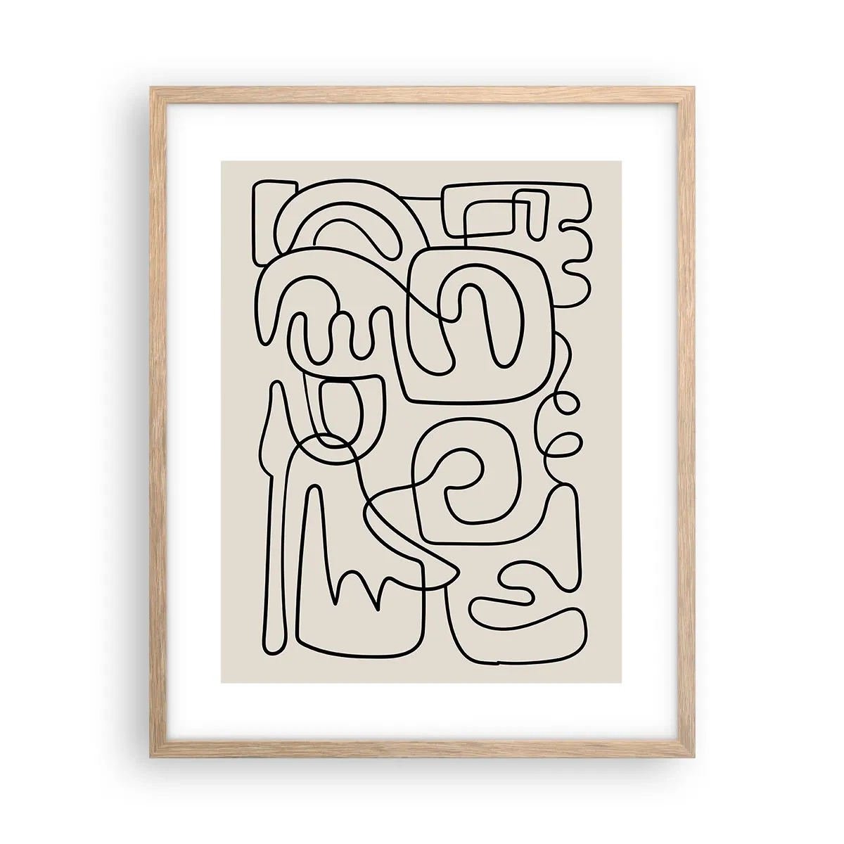 Een poster in een licht eiken lijst - Volg het pad - 40x50 cm