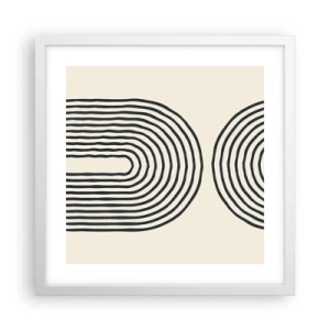 Poster in een witte lijst - In een ogenblik ... - 40x40 cm