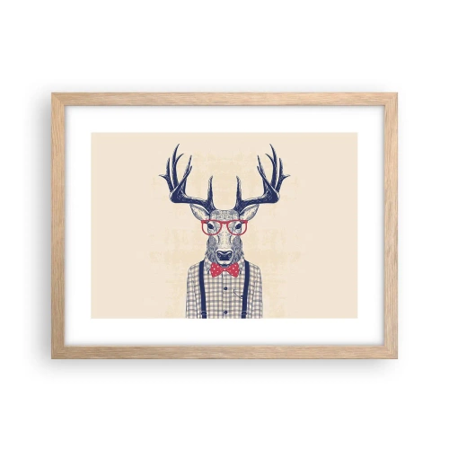 Een poster in een licht eiken lijst - Een grappig extravaganza - 40x30 cm