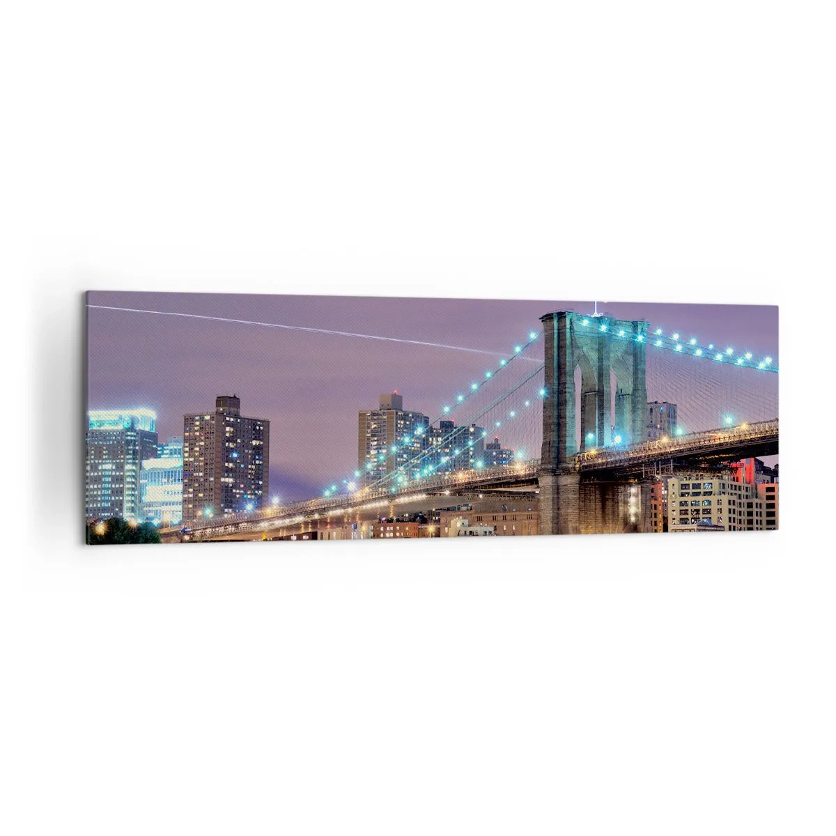 Schilderen op canvas - Al vele jaren de Brooklyn Bridge - 160x50 cm