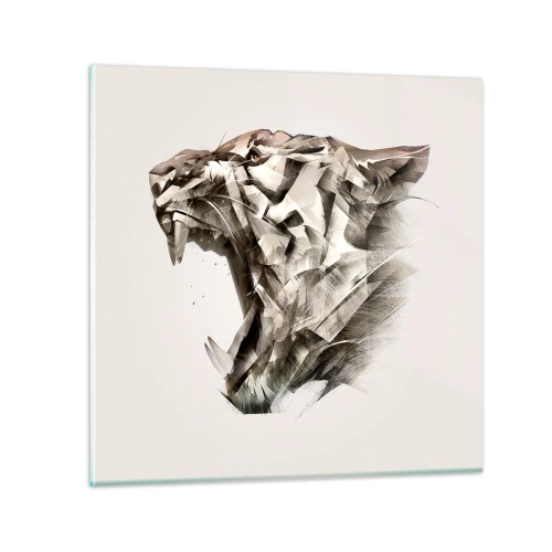 Schilderen op glas - Je weet al wie de baas is - 60x60 cm