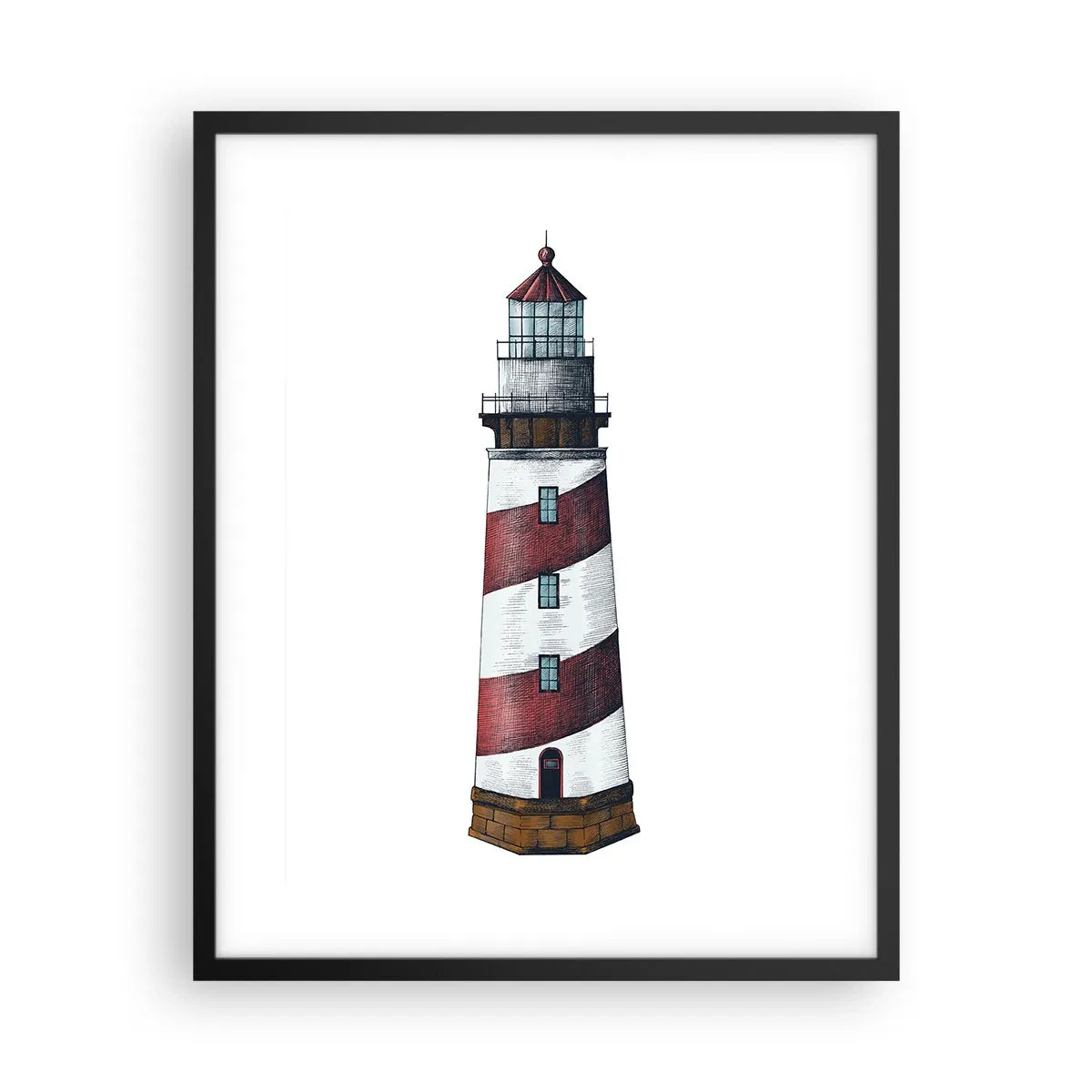 Poster in een zwarte lijst - Altijd op zijn hoede - 40x50 cm