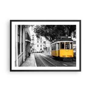 Poster in een zwarte lijst - En op de achtergrond fado - 70x50 cm