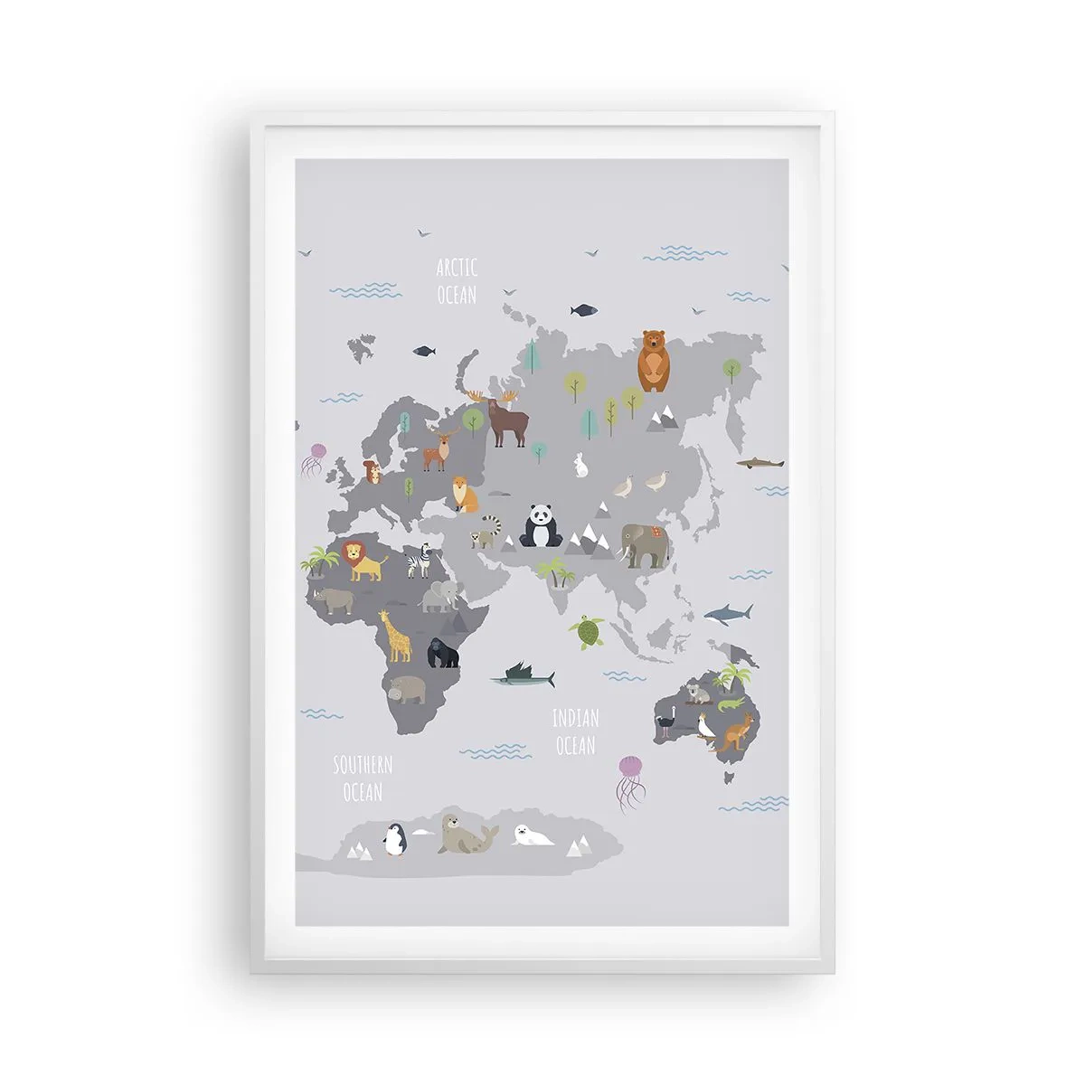 Poster in een witte lijst - Vertel me waar je vandaan komt ... - 61x91 cm