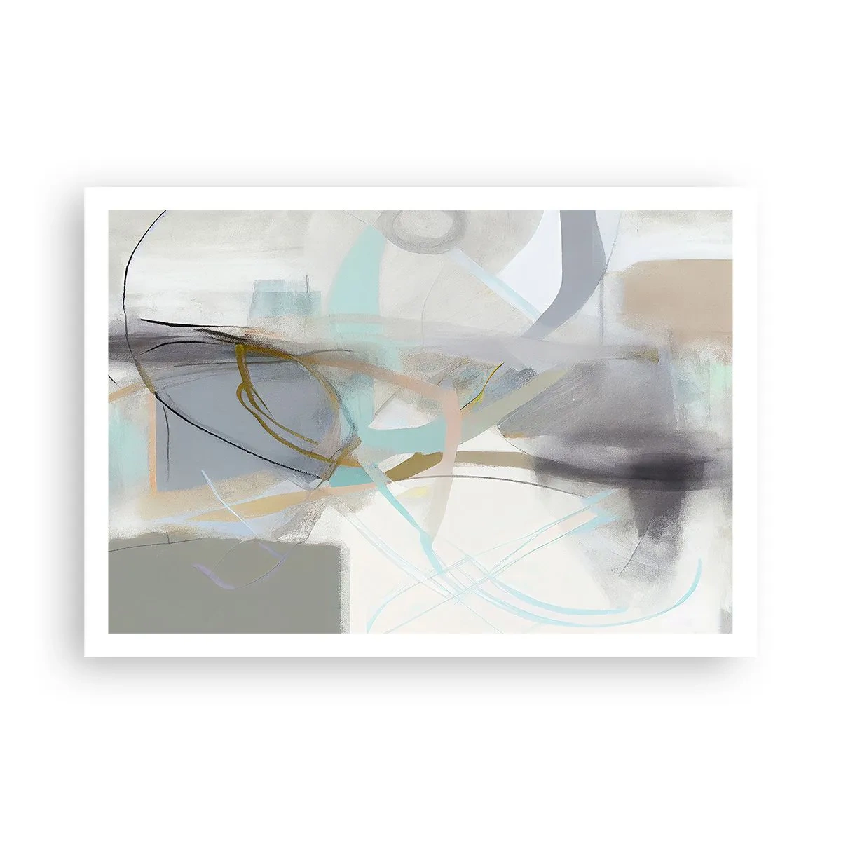 Poster - Mistige abstractie - 100x70 cm