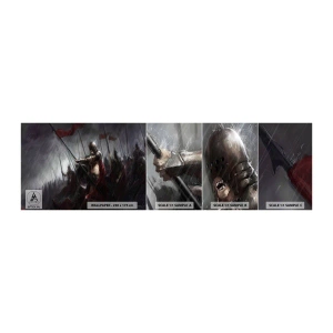 Fotobehang Monster Zelfklevend Deluxe Sticker - Voorbijganger, vertel Sparta... - Ridder in harnas, Leger, Abstractie - 100x30 cm