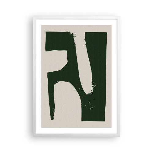 Poster in een witte lijst - Baaien van wit - 50x70 cm