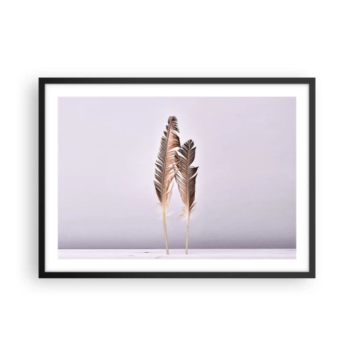 Poster in een zwarte lijst - Tegen het niets - 70x50 cm