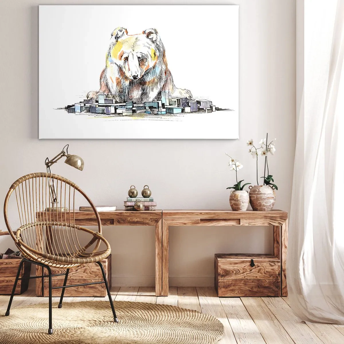 Schilderen op canvas - Hoe kun je zo leven? - 100x70 cm
