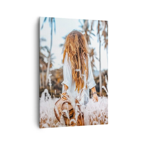 Schilderen op canvas - Geboren uit graspluis - 70x100 cm