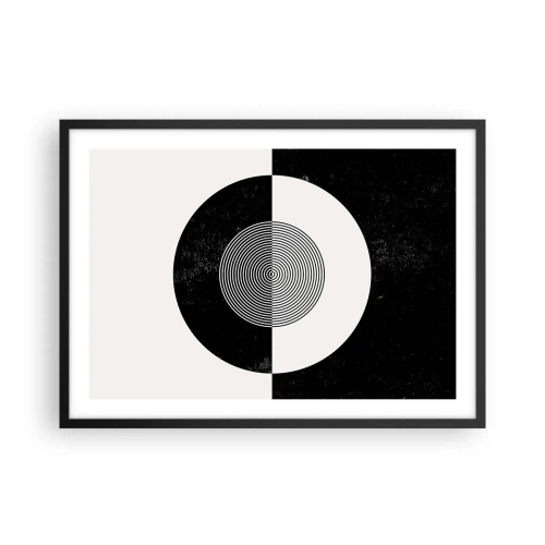 Poster in een zwarte lijst - Harmonie in zwart-wit - 70x50 cm